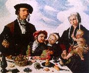 Maerten Jacobsz van Heemskerck Family Portrait painting